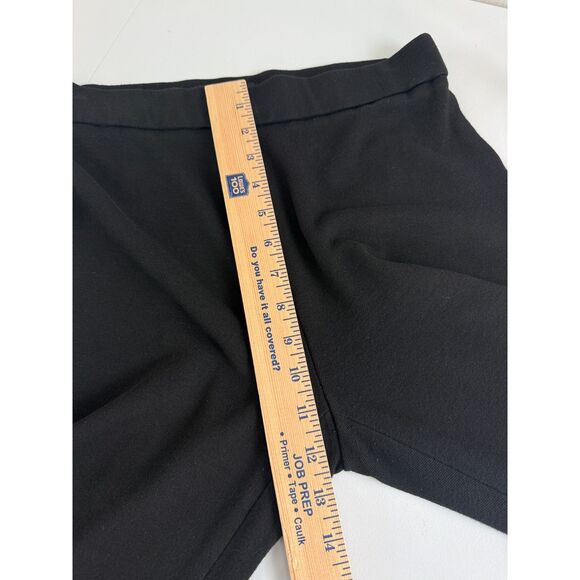 Theory Zip Hem Legging Pants Structured Knit Black Viscose Stretch Women's M - Picture 7 of 9